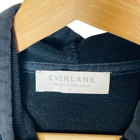 EVERLANE Cropped Hoodie Black Small - Picture 2 of 3